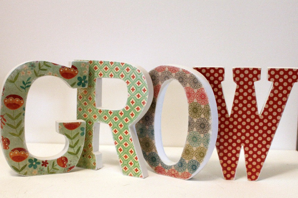 Custom Names Words Decoupaged Wood Letters on Luulla