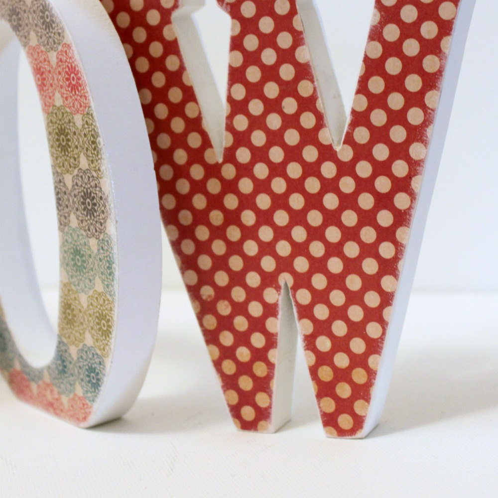 Custom Names Words Decoupaged Wood Letters on Luulla